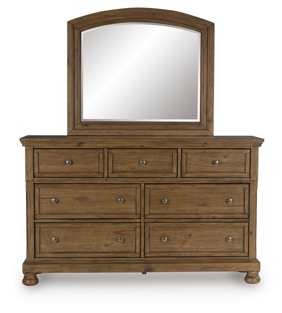 Feddinger Medium Brown Dresser and Mirror - Ornate Home