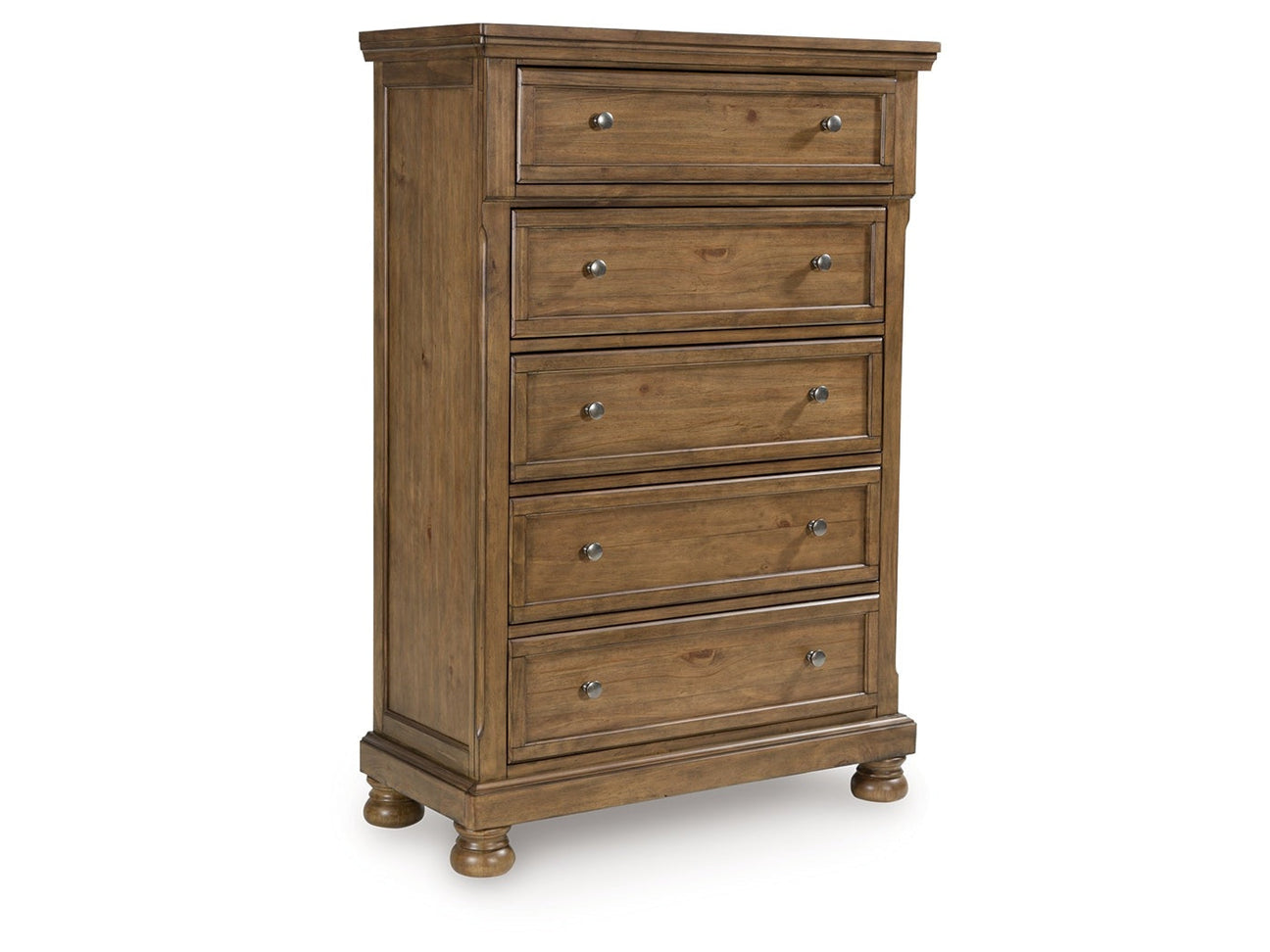 Feddinger Medium Brown Five Drawer Chest (Online Special Price) - Ornate Home