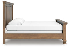 Feddinger Medium Brown King Panel Bed, Dresser, Mirror, Chest and 2 Nightstands - Ornate Home