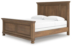 Feddinger Medium Brown King Panel Bed, Dresser, Mirror, Chest and 2 Nightstands - Ornate Home