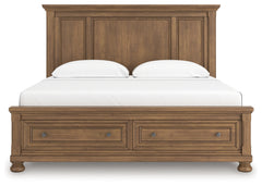 Feddinger Medium Brown King Panel Storage Bedroom Set with Dresser, Mirror, Chest and Nightstand - Ornate Home