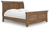 Feddinger Medium Brown King Sleigh Bed (Online Special Price) - Ornate Home
