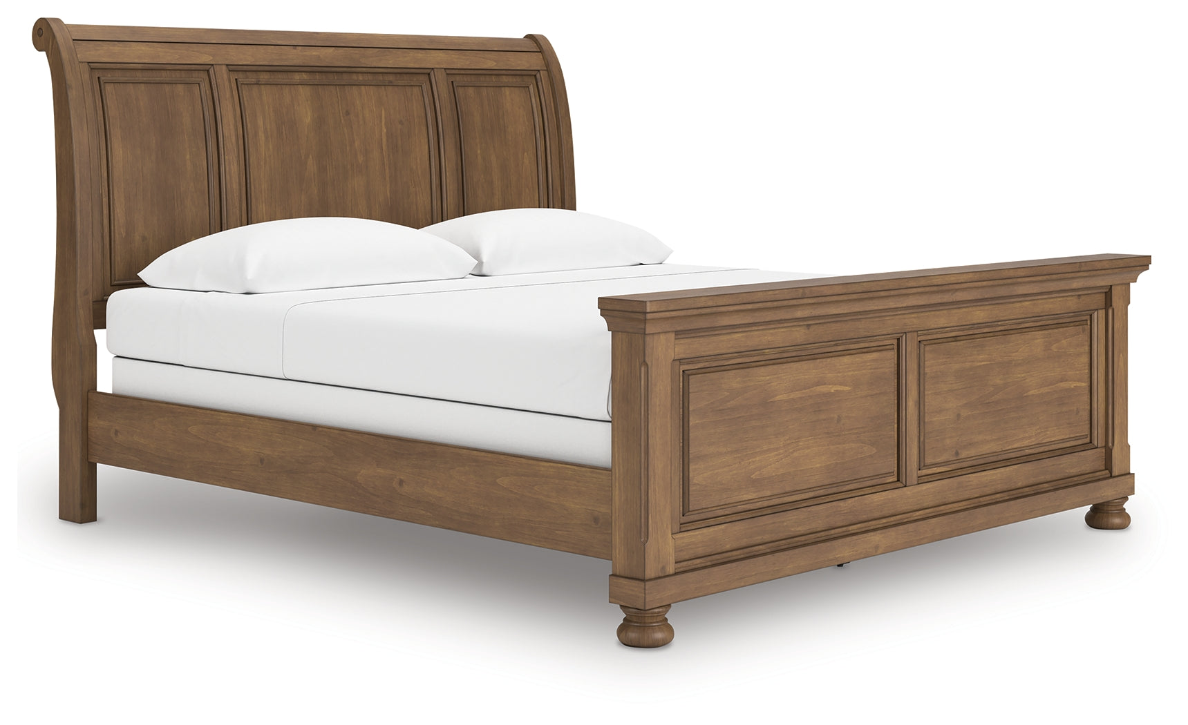 Feddinger Medium Brown King Sleigh Bed (Online Special Price) - Ornate Home