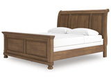 Feddinger Medium Brown King Sleigh Bed - Ornate Home