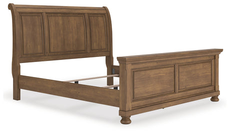 Feddinger Medium Brown King Sleigh Bed - Ornate Home