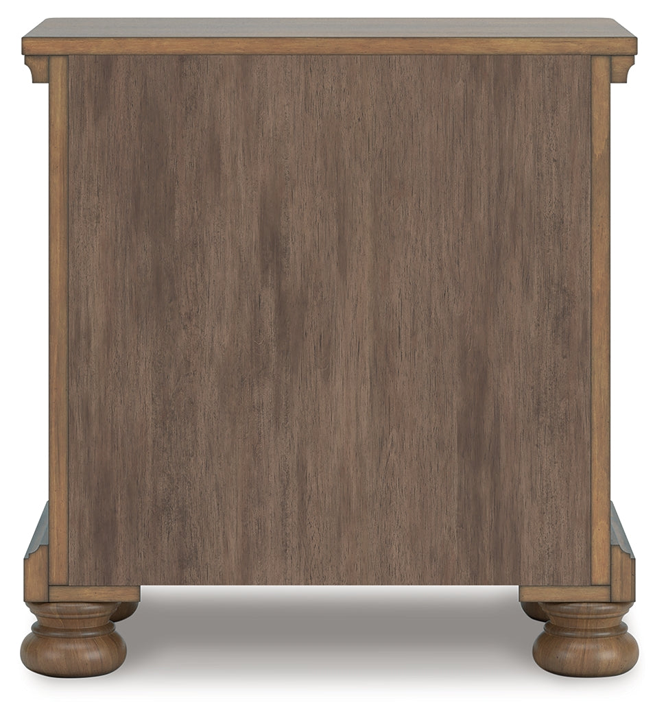 Feddinger Medium Brown Queen Panel Bed, Dresser, Mirror, Chest and 2 Nightstands (Online Special Price) - Ornate Home