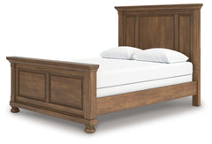 Feddinger Medium Brown Queen Panel Bed, Dresser, Mirror, Chest and 2 Nightstands - Ornate Home