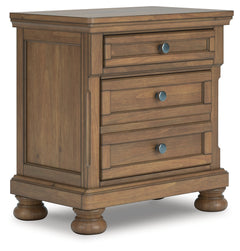 Feddinger Medium Brown Queen Panel Bed, Dresser, Mirror, Chest and 2 Nightstands - Ornate Home