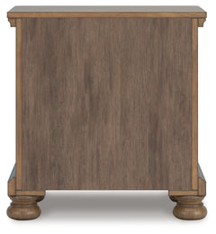 Feddinger Medium Brown Queen Panel Bed, Dresser, Mirror, Chest and 2 Nightstands - Ornate Home
