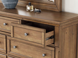 Feddinger Medium Brown Queen Panel Bed, Dresser and Mirror (Online Special Price) - Ornate Home
