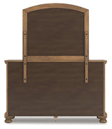 Feddinger Medium Brown Queen Panel Bed, Dresser and Mirror - Ornate Home