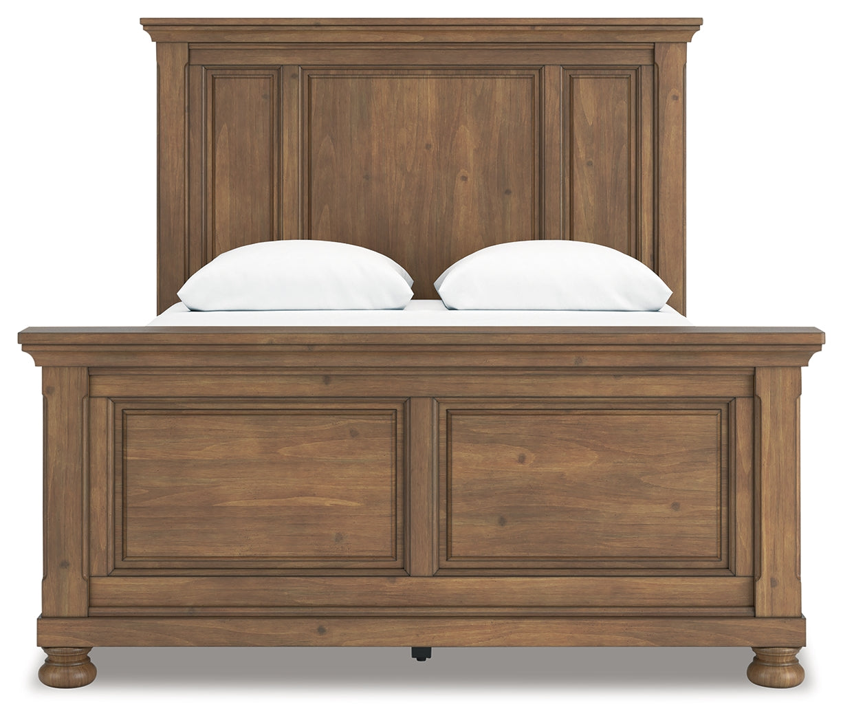 Feddinger Medium Brown Queen Panel Bed, Dresser and Mirror - Ornate Home