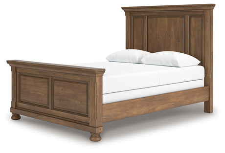 Feddinger Medium Brown Queen Panel Bed, Dresser and Mirror - Ornate Home