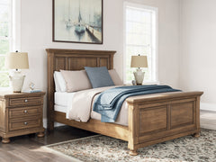Feddinger Medium Brown Queen Panel Bed, Dresser and Mirror - Ornate Home