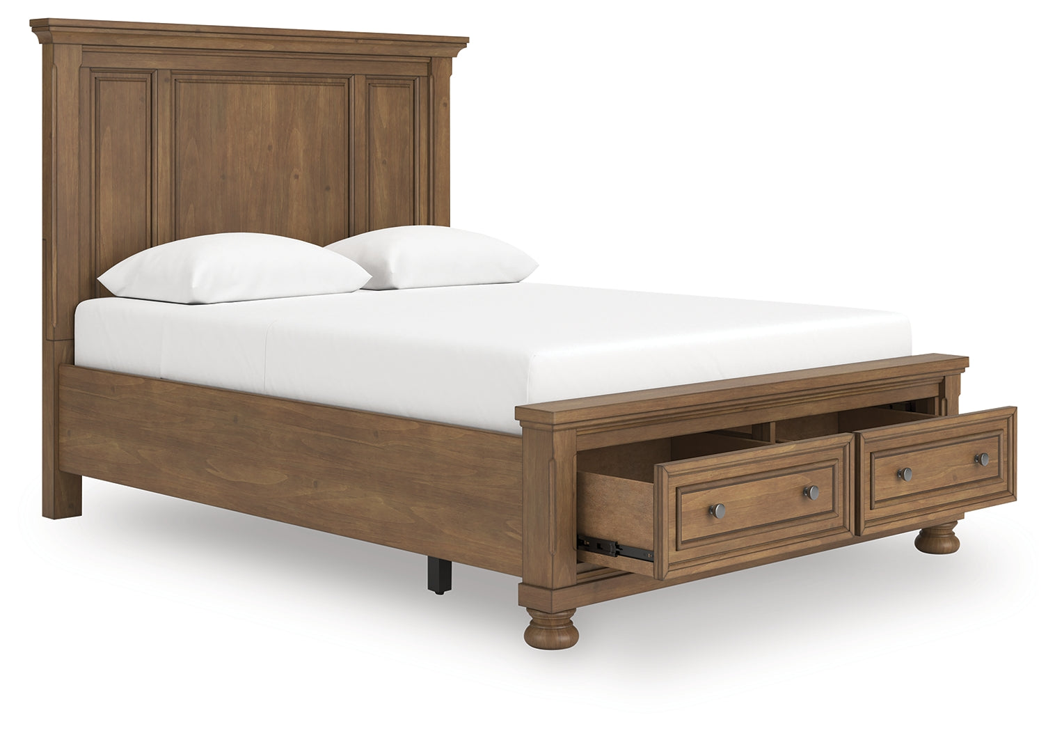 Feddinger Medium Brown Queen Panel Storage Bed (Online Special Price) - Ornate Home
