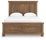 Feddinger Medium Brown Queen Panel Storage Bed - Ornate Home