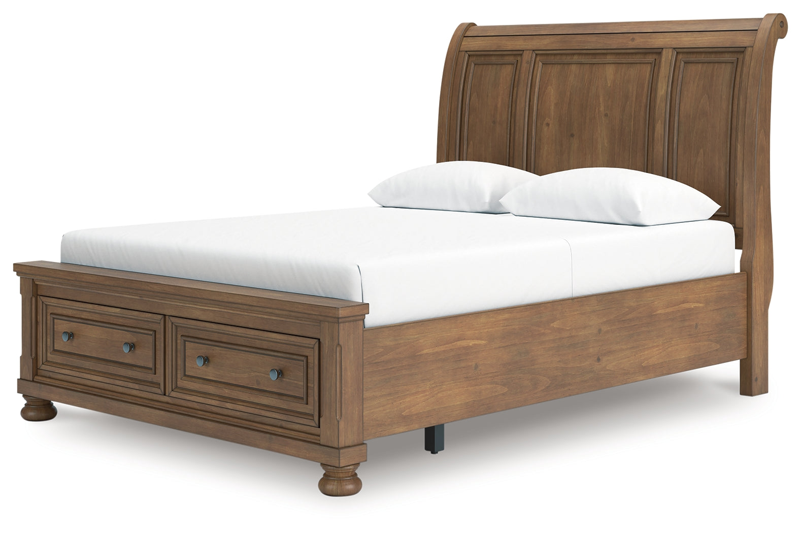 Feddinger Medium Brown Queen Sleigh Bedroom Set with Dresser, Mirror, Chest and Nightstand (Online Special Price) - Ornate Home