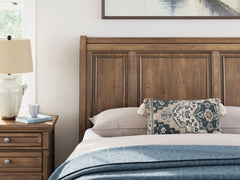 Feddinger Medium Brown Queen Sleigh Storage Bed, Dresser and Mirror - Ornate Home