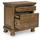 Feddinger Medium Brown Two Drawer Nightstand (Online Special Price) - Ornate Home