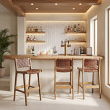 Feder Brown Barstool (Set of 2) - Ornate Home