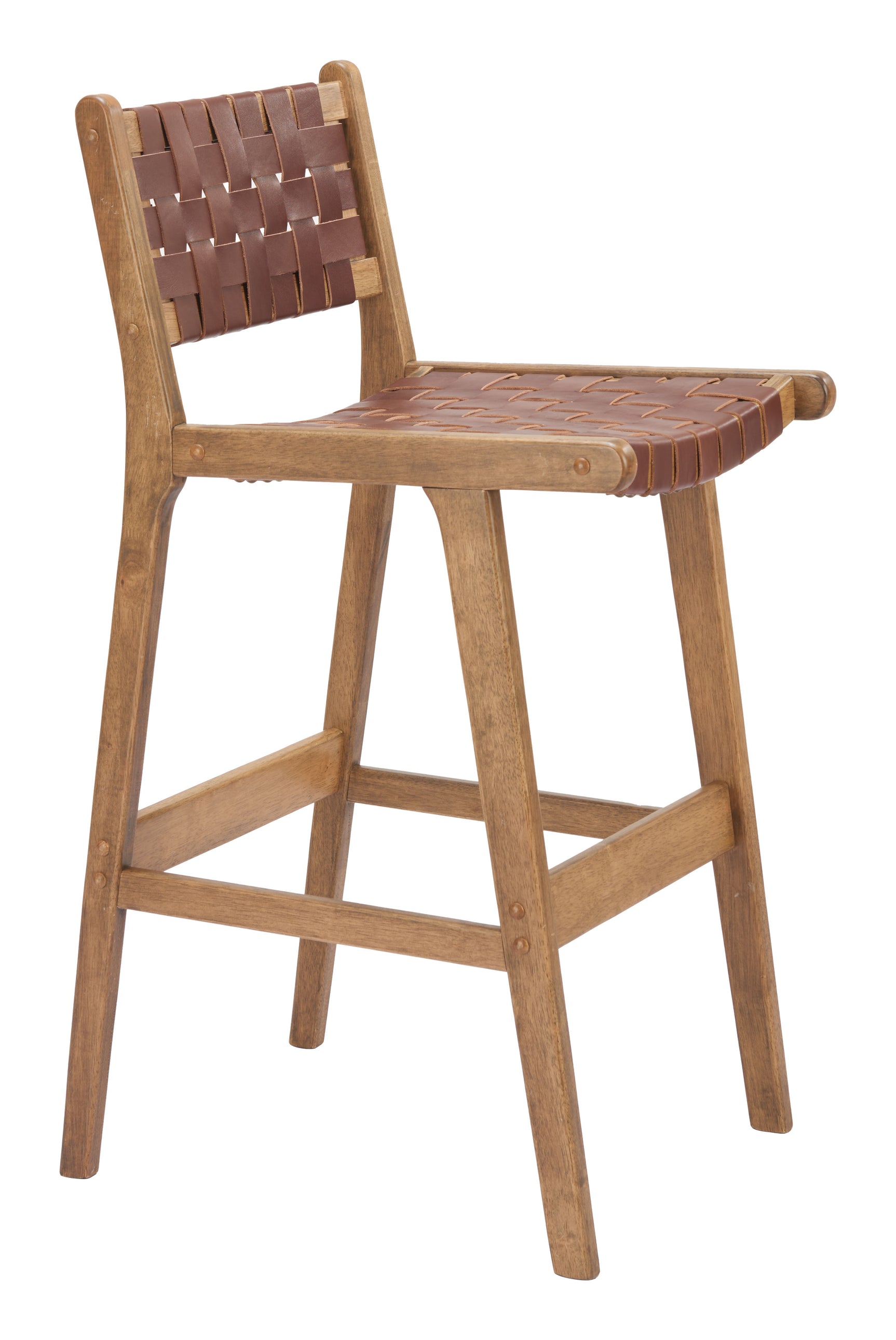 Feder Brown Barstool (Set of 2) - Ornate Home