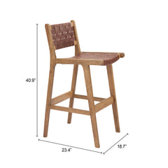 Feder Brown Barstool (Set of 2) - Ornate Home