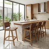 Feder Brown Counter Stool (Set of 2) - Ornate Home