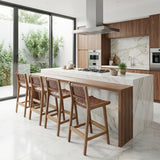 Feder Brown Counter Stool (Set of 2) - Ornate Home
