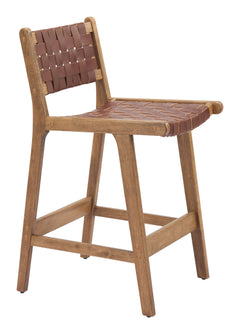 Feder Brown Counter Stool (Set of 2) - Ornate Home