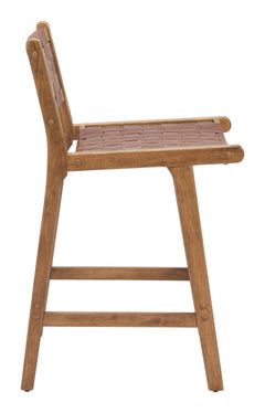 Feder Brown Counter Stool (Set of 2) - Ornate Home