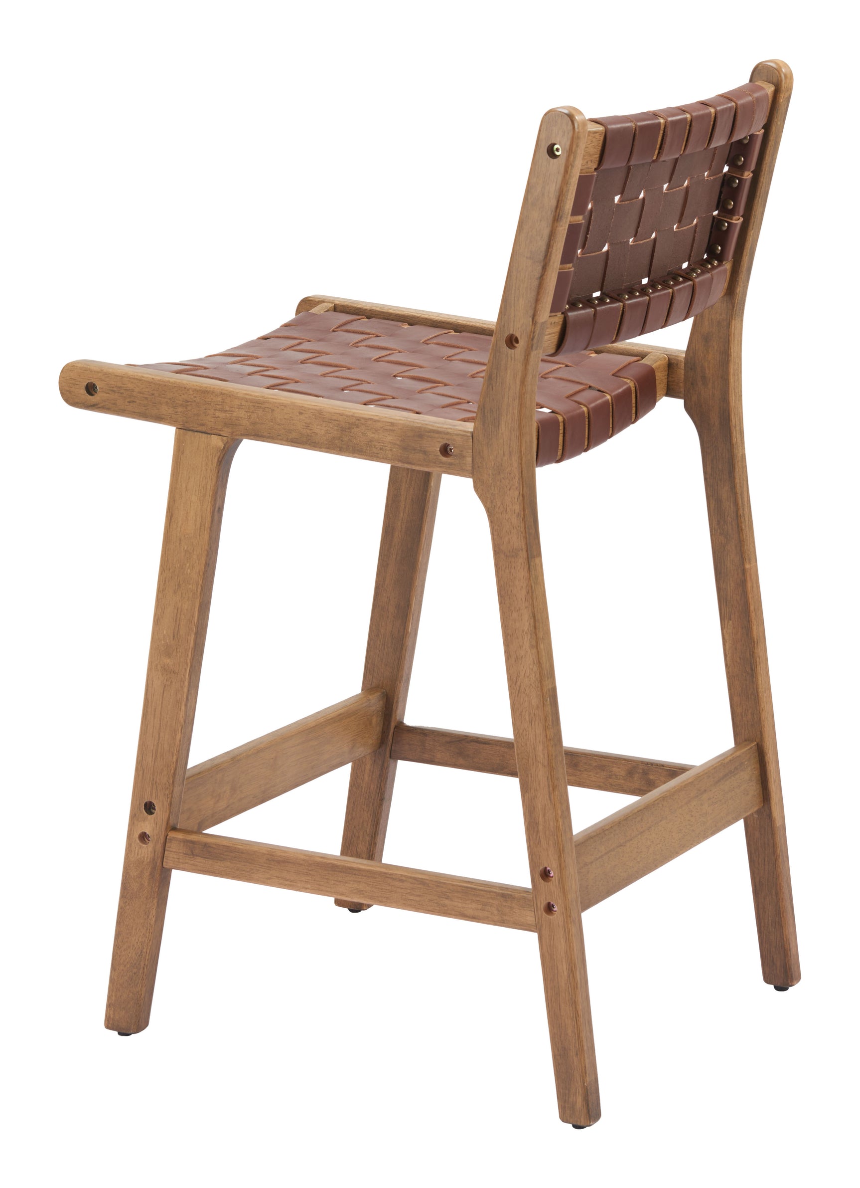 Feder Brown Counter Stool (Set of 2) - Ornate Home