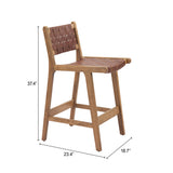 Feder Brown Counter Stool (Set of 2) - Ornate Home
