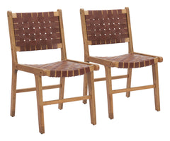 Feder Brown Dining Chair (Set of 2) - Ornate Home