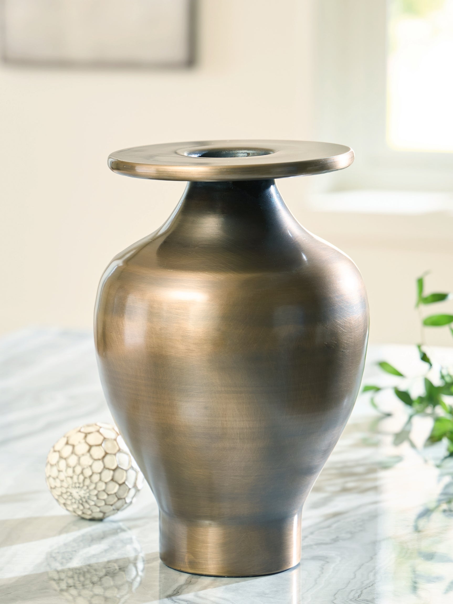 Fedorleigh Antique Brass 15" Height Vase - Ornate Home