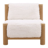 Felicia Ivory/Brown Occasional Chair - Ornate Home