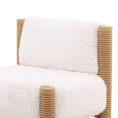 Felicia Ivory/Brown Occasional Chair - Ornate Home