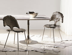 Felicity Shiny Nickel Side Chair - Ornate Home