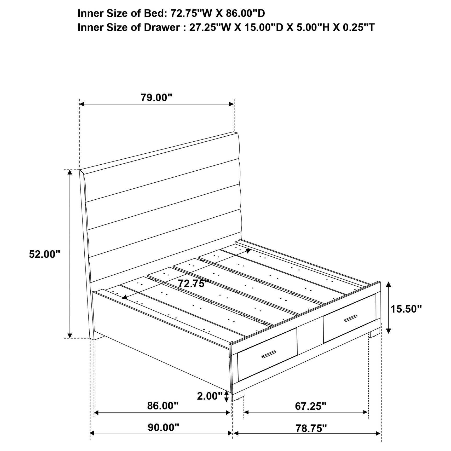 Felicity White 4-piece California King Platform Bedroom Set - Ornate Home