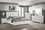 Felicity White 53-inch Upholstered Eastern King Platform Bed - Ornate Home