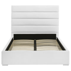 Felicity White 53-inch Upholstered Full Platform Bed - Ornate Home