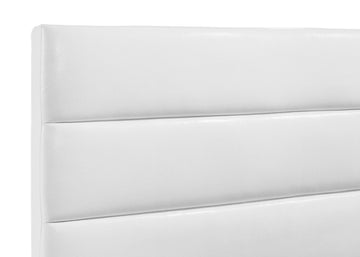 Felicity White 53-inch Upholstered Full Platform Bed - Ornate Home