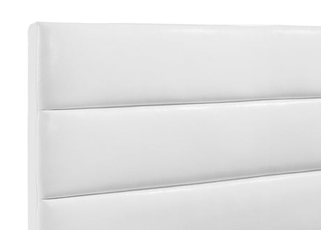 Felicity White 53-inch Upholstered Full Platform Bed - Ornate Home