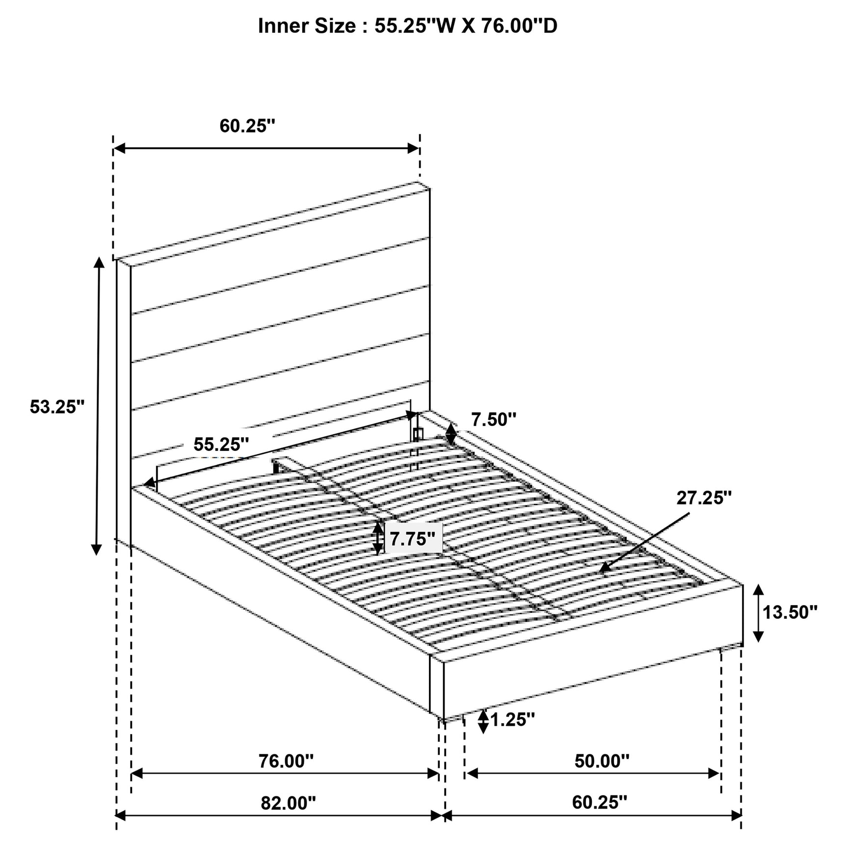 Felicity White 53-inch Upholstered Full Platform Bed - Ornate Home