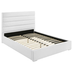 Felicity White 53-inch Upholstered Queen Platform Bed - Ornate Home