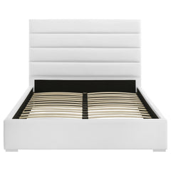 Felicity White 53-inch Upholstered Queen Platform Bed - Ornate Home