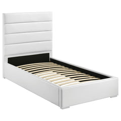 Felicity White 53-inch Upholstered Twin Platform Bed - Ornate Home