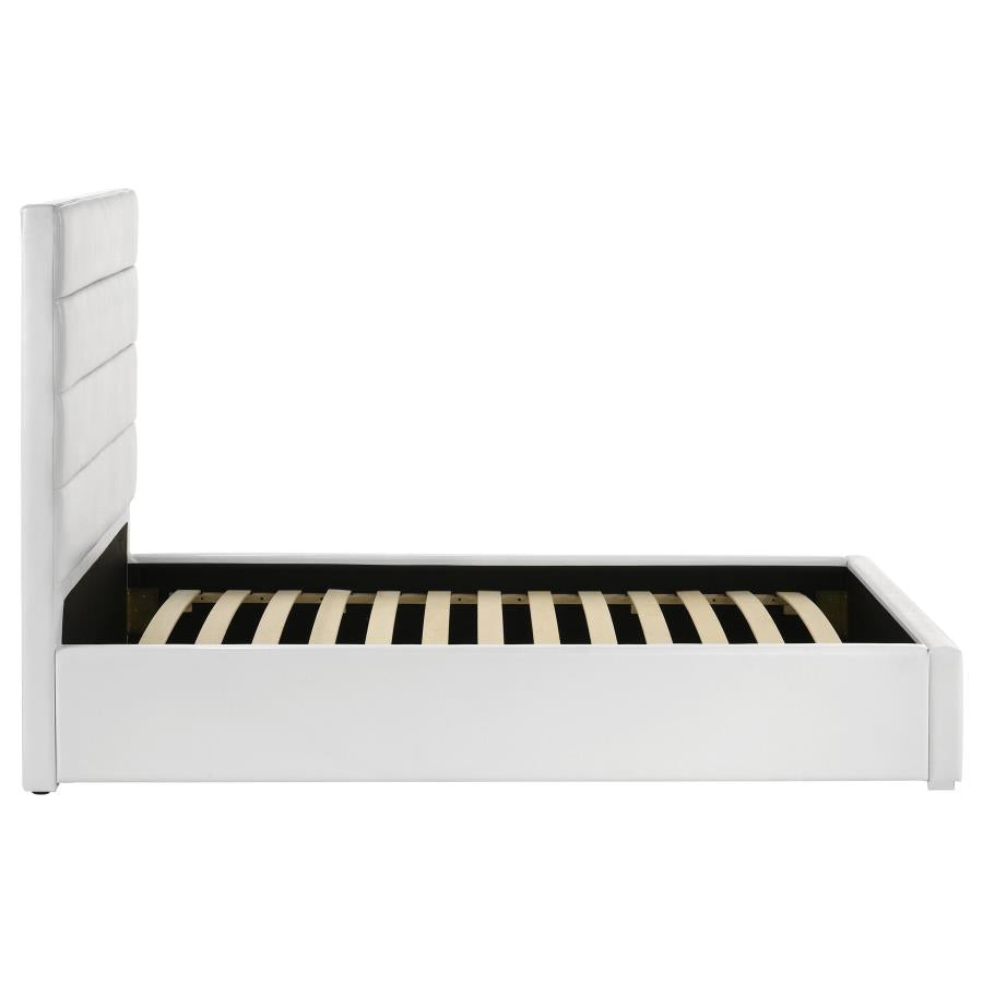 Felicity White 53-inch Upholstered Twin Platform Bed - Ornate Home