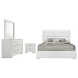 Felicity White High Gloss 4-piece Eastern King Bedroom Set - Ornate Home