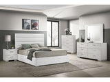 Felicity White High Gloss 5-piece Eastern King Bedroom Set - Ornate Home