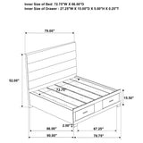 Felicity White High Gloss California King Storage Bed - Ornate Home